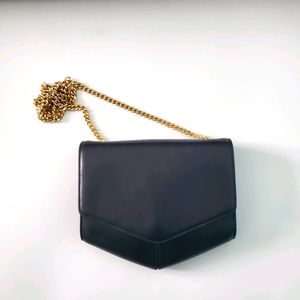 SANDRO Lou MM Leather Crossbody